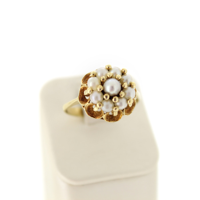 Vitage Ring Geelgoud 18K Parels Tweedehands 2362-3241 Juwelier Clem Vercammen.jpg