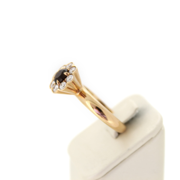 Ring Hulchi Belluni Rose Goud 18K Briljants Smokey Quartz Tweedehands 2557-3255 Juwelier Clem Vercammen.jpg