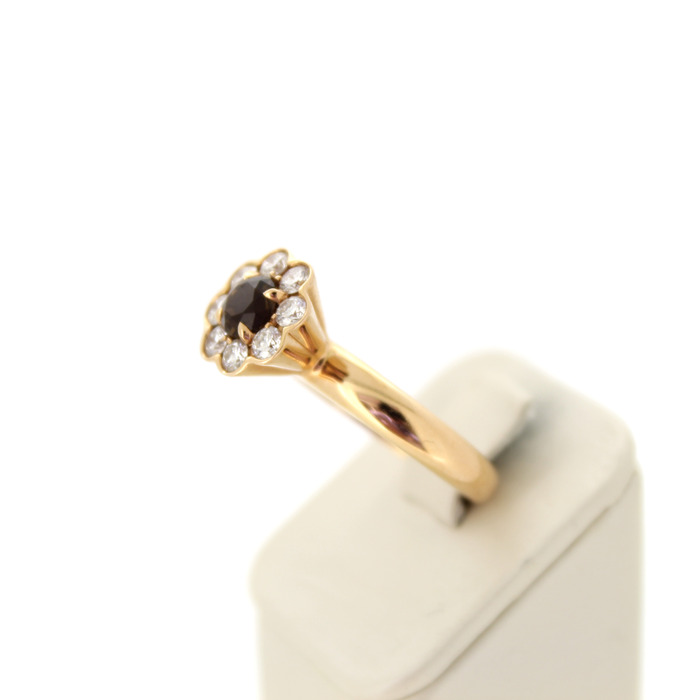 Ring Hulchi Belluni Rose Goud 18K Briljants Smokey Quartz Tweedehands 2557-3255 Juwelier Clem Vercammen.jpg