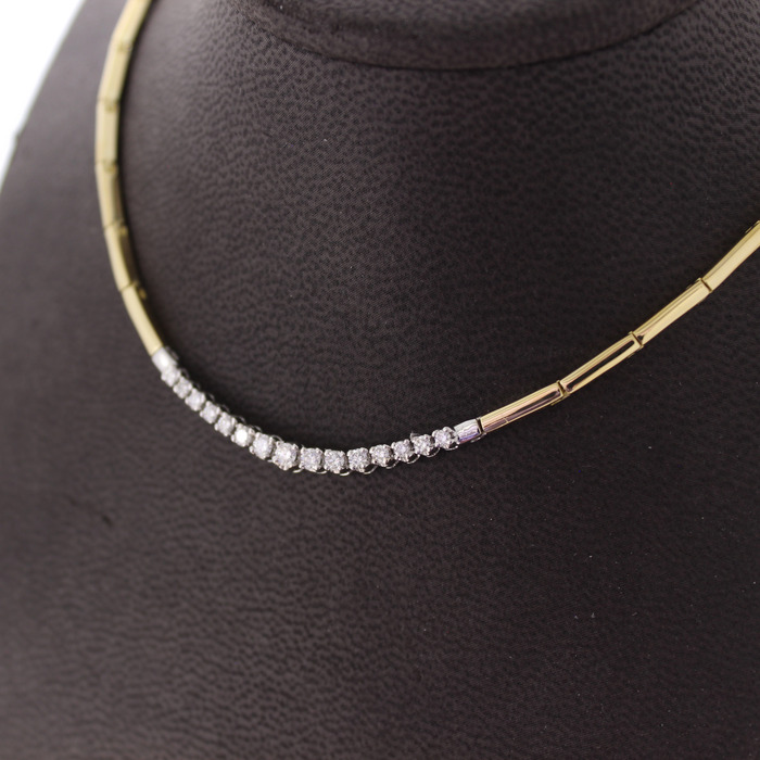 Collier Bicolor Wit Geelgoud 18K Briljanten Tweedehands 82846-3211 Juwelier Clem Vercammen.jpg