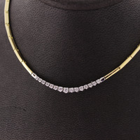 Juweel Collier Bicolor wit en geelgoud 18 karaat met briljanten '82846-3211-TWDH' Juweel Collier Bicolor wit en geelgoud 18 karaat met briljanten '82846-3211-TWDH'