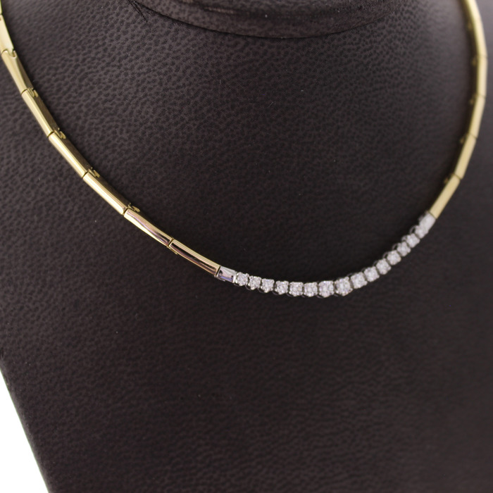 Collier Bicolor Wit Geelgoud 18K Briljanten Tweedehands 82846-3211 Juwelier Clem Vercammen.jpg