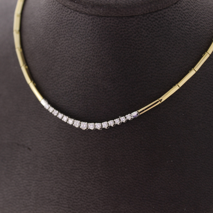 Collier Bicolor Wit Geelgoud 18K Briljanten Tweedehands 82846-3211 Juwelier Clem Vercammen.jpg