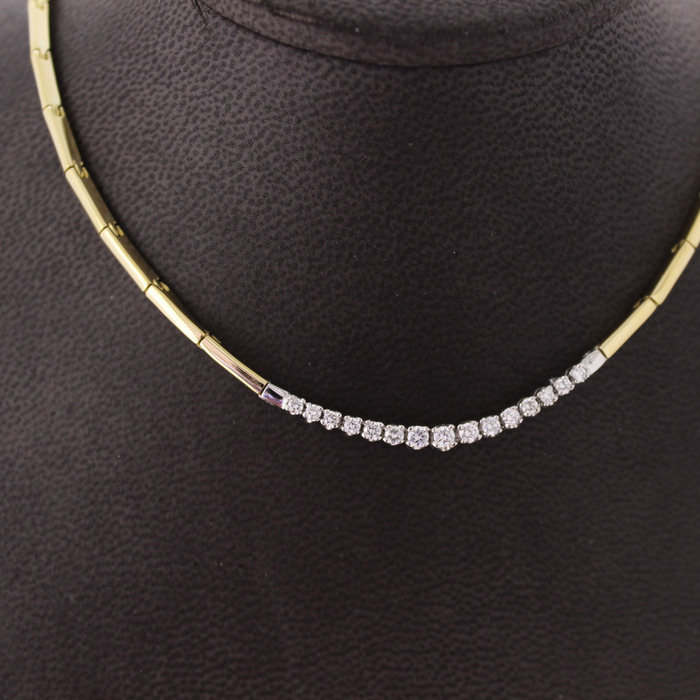 Collier Bicolor Wit Geelgoud 18K Briljanten Tweedehands 82846-3211 Juwelier Clem Vercammen.jpg