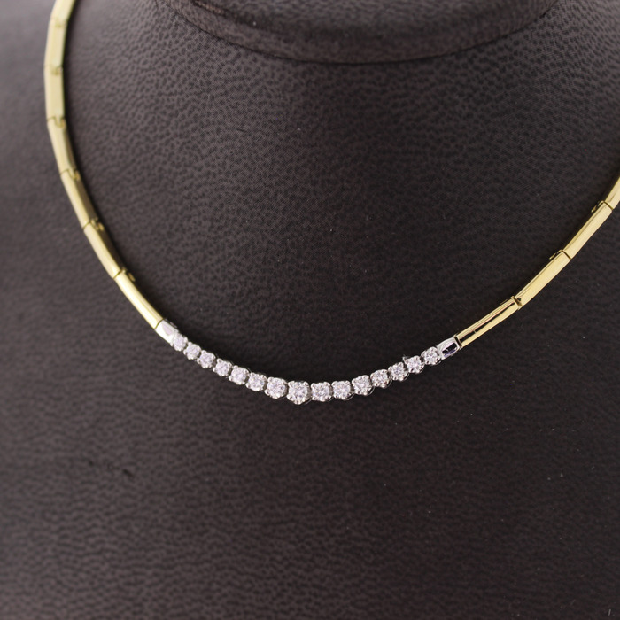 Collier Bicolor Wit Geelgoud 18K Briljanten Tweedehands 82846-3211 Juwelier Clem Vercammen.jpg