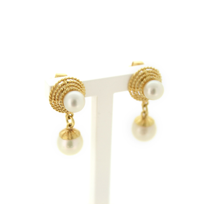 Oorstekers Geelgoud 18K Parels TWeedehands 2233-3231 Juwelier-Clem Vercammen.jpg