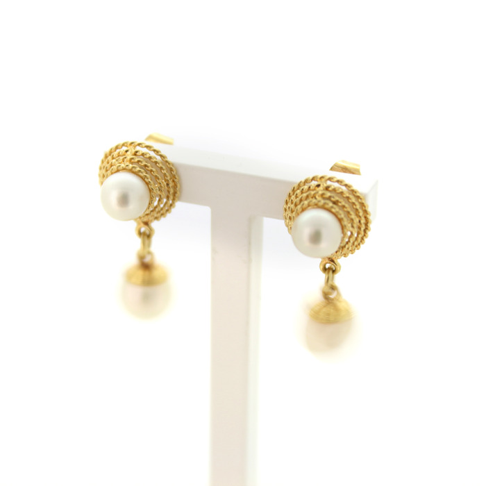 Oorstekers Geelgoud 18K Parels TWeedehands 2233-3231 Juwelier-Clem Vercammen.jpg