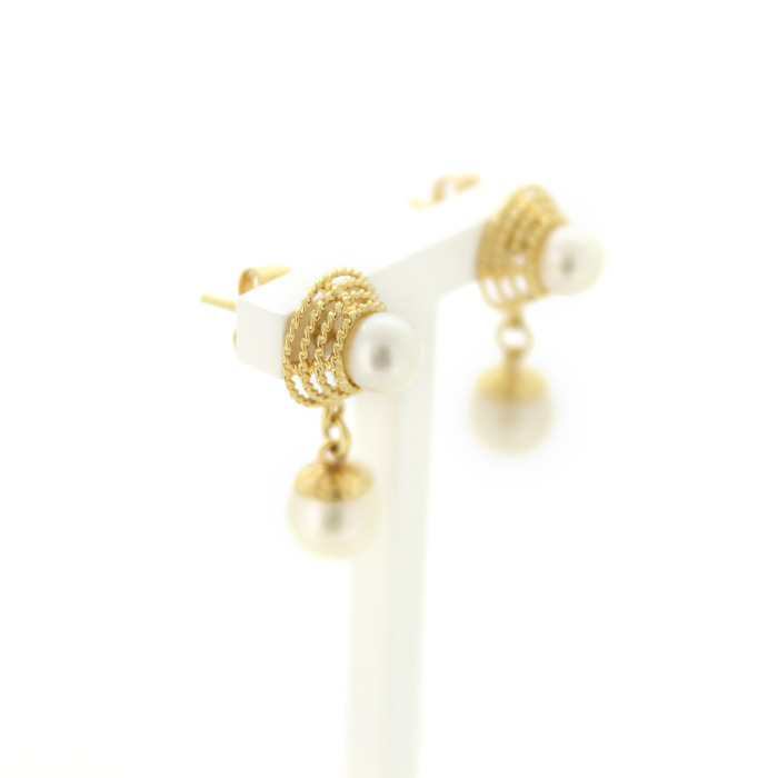 Oorstekers Geelgoud 18K Parels TWeedehands 2233-3231 Juwelier-Clem Vercammen.jpg