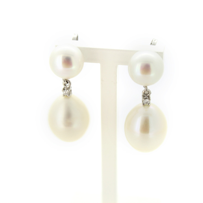 Oorbellen Witgoud 18K Zoetwaterparels Briljant Tweedehands 2231-3232 Juwelier Clem Vercammen.jpg