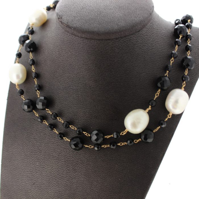 Collier Parel Onix Rose Goud 18K Tweedehand 2226-3233 Juwelier Clem Vercammen.jpg