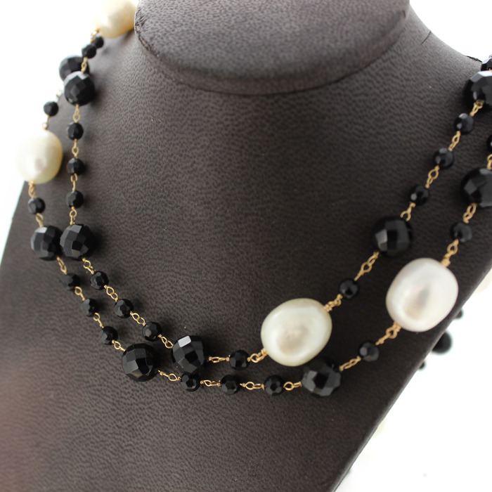 Collier Parel Onix Rose Goud 18K Tweedehand 2226-3233 Juwelier Clem Vercammen.jpg