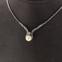 Juweel Collier witgoud 18 karaat Briljant en parel '2152-3160-TWDH' Juweel Collier witgoud 18 karaat Briljant en parel '2152-3160-TWDH'