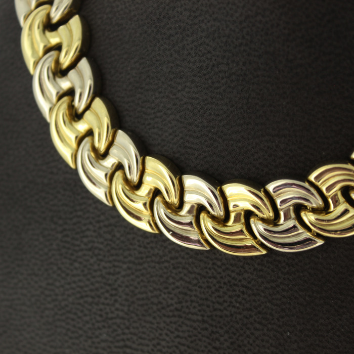 Collier Bicolor Wit Geelgoud 18 Karaat Tweedehands 2680-3259 Juwelier Clem Vercammen.jpg