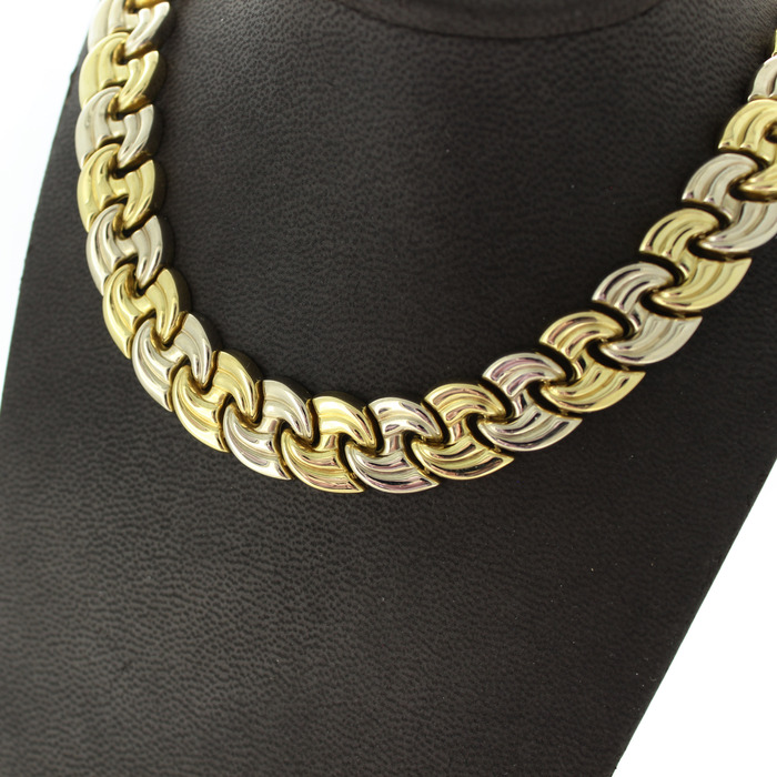 Collier Bicolor Wit Geelgoud 18 Karaat Tweedehands 2680-3259 Juwelier Clem Vercammen.jpg
