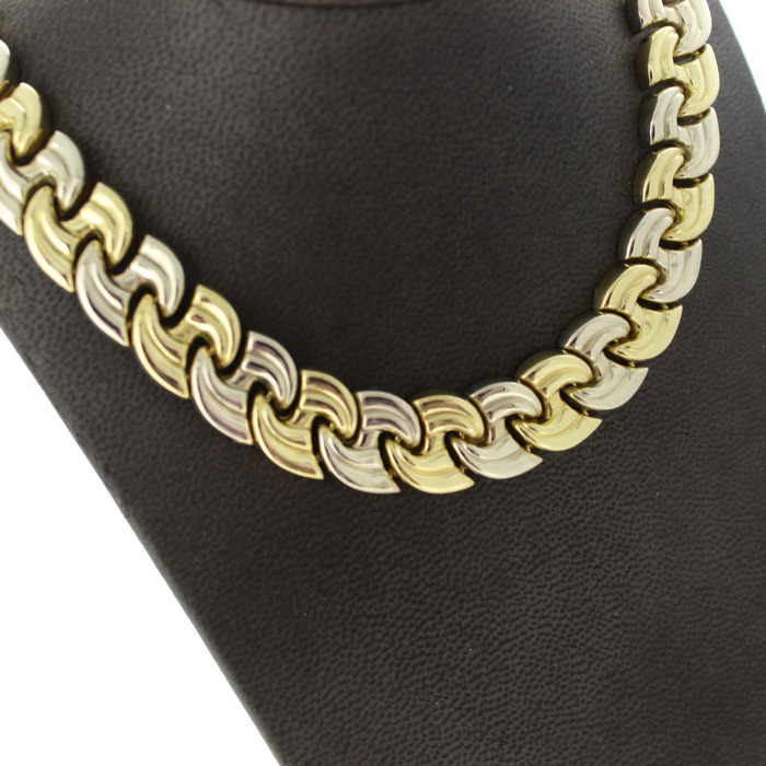 Collier Bicolor Wit Geelgoud 18 Karaat Tweedehands 2680-3259 Juwelier Clem Vercammen.jpg