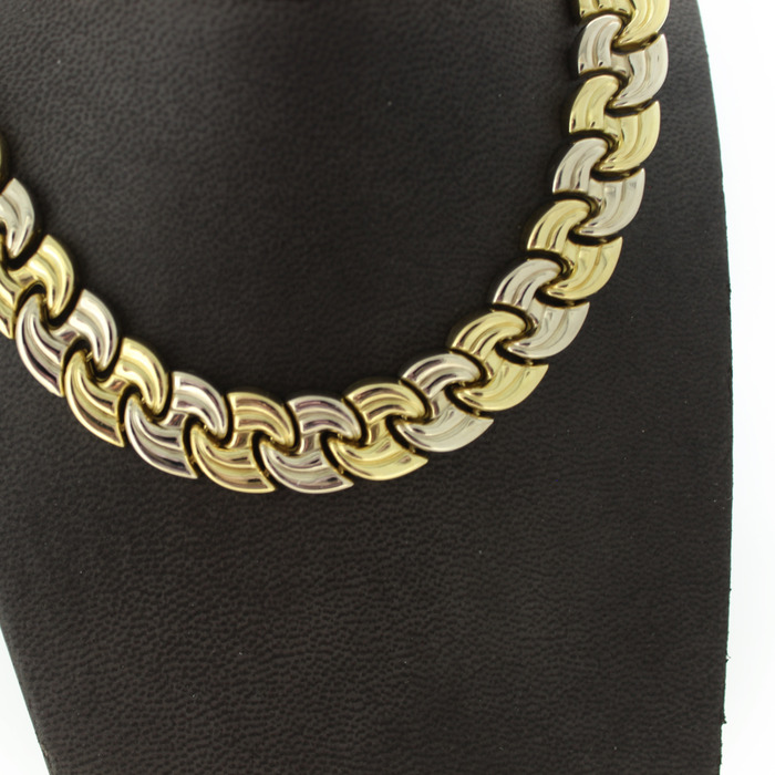 Collier Bicolor Wit Geelgoud 18 Karaat Tweedehands 2680-3259 Juwelier Clem Vercammen.jpg