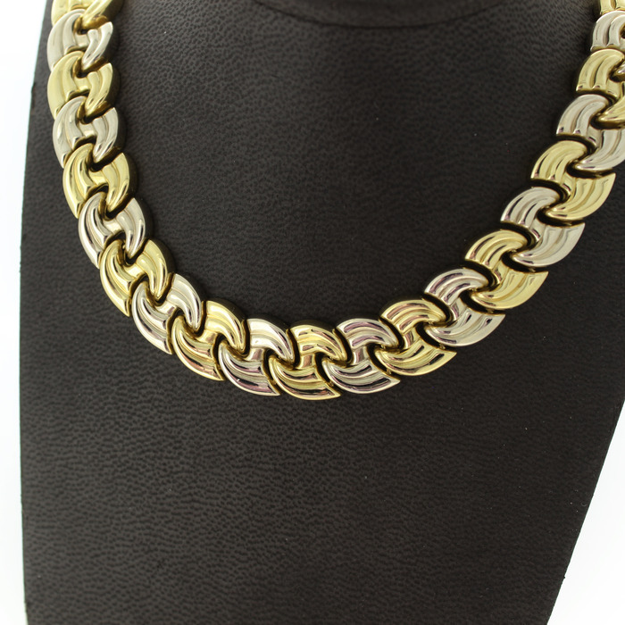 Collier Bicolor Wit Geelgoud 18 Karaat Tweedehands 2680-3259 Juwelier Clem Vercammen.jpg