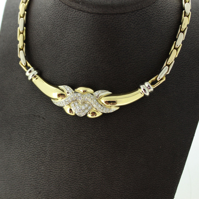 Collier Bicolor Wit-Geelgoud 18 Karaat Briljanten Teedehands 2678-3260 Juwelier Clem Vercammen.jpg