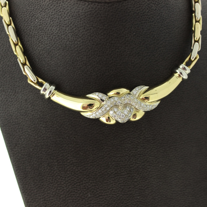 Collier Bicolor Wit-Geelgoud 18 Karaat Briljanten Teedehands 2678-3260 Juwelier Clem Vercammen.jpg