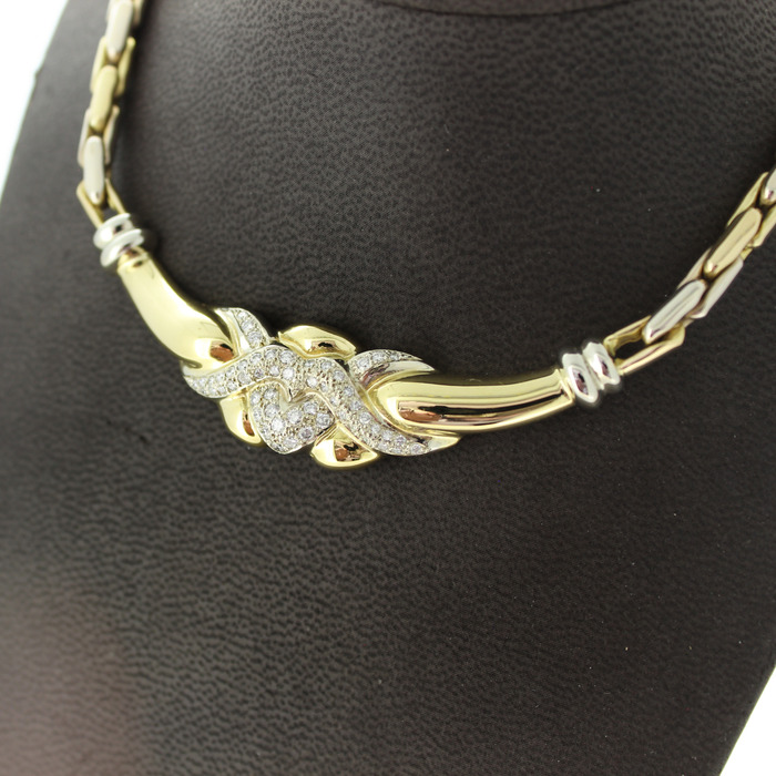 Collier Bicolor Wit-Geelgoud 18 Karaat Briljanten Teedehands 2678-3260 Juwelier Clem Vercammen.jpg