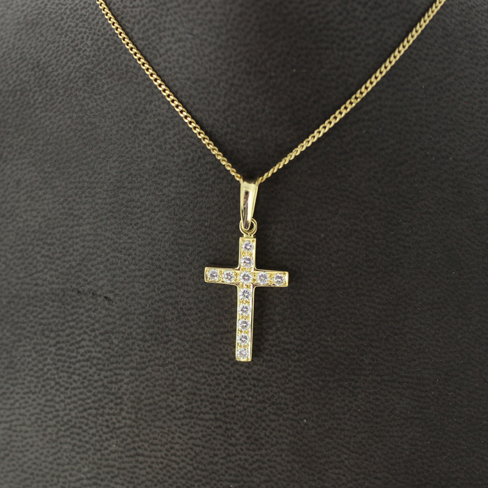 Ketting Met Hanger Geelgoud 18 Karaat Briljanten Tweedehands 2677-3261 Juwelier Clem Vercammen.jpg