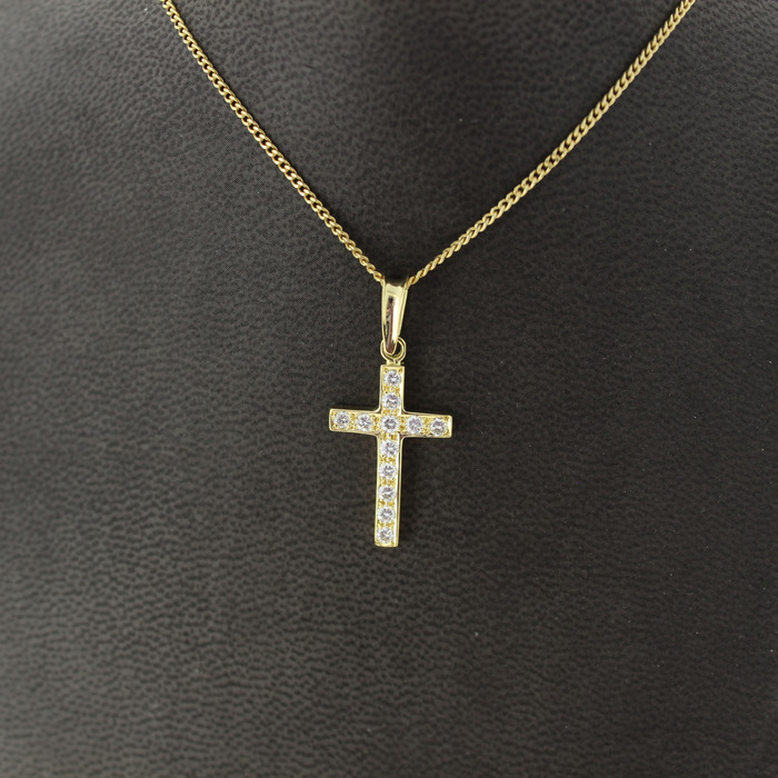 Ketting Met Hanger Geelgoud 18 Karaat Briljanten Tweedehands 2677-3261 Juwelier Clem Vercammen.jpg