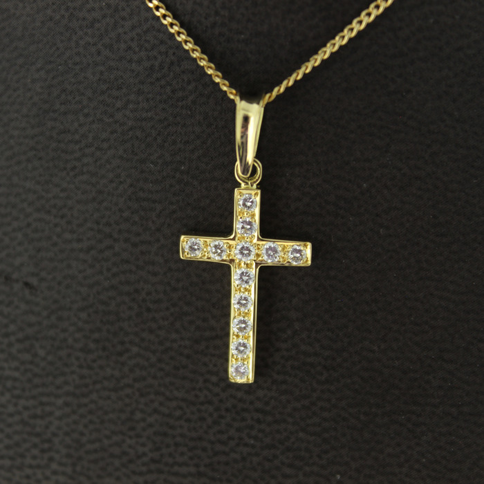 Ketting Met Hanger Geelgoud 18 Karaat Briljanten Tweedehands 2677-3261 Juwelier Clem Vercammen.jpg
