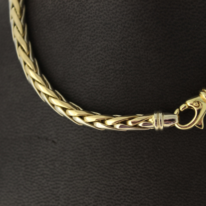 Collier Palmier Bicolor Wit Geelgoud 18 Karaat TWeedehands 2679-3258 Juwelier Clem Vercammen.jpg