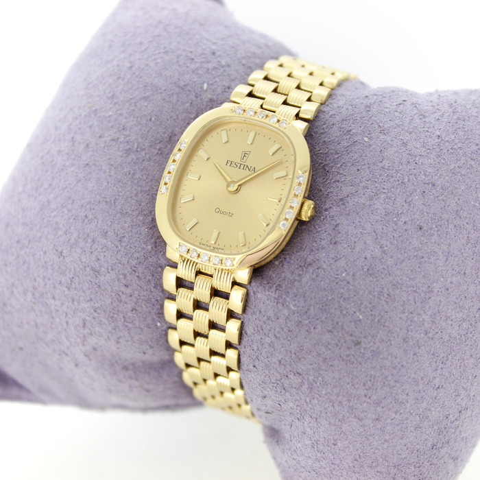 Festina Horloge Geelgoud 18 Karaat Briljanten Tweedehands 2683-2070 Juwelier Clem Vercammen.jpg