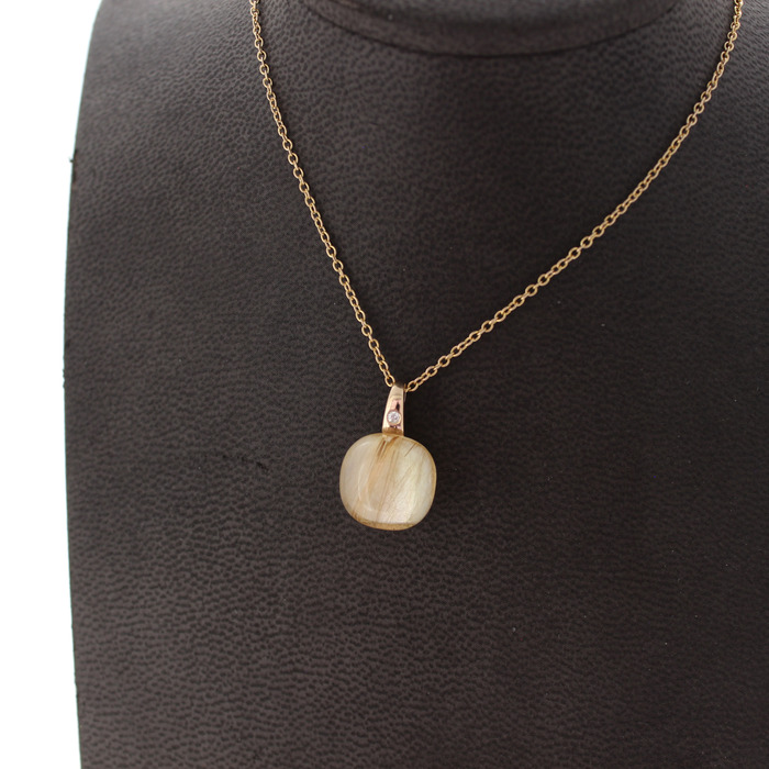 Ketting Met Hanger Bigli Mini Sweety Rose Goud 18 Karaat Briljanten Rutile Quartz Tweedehands 2178-3216 Juwelier Clem Vercammen.jpg