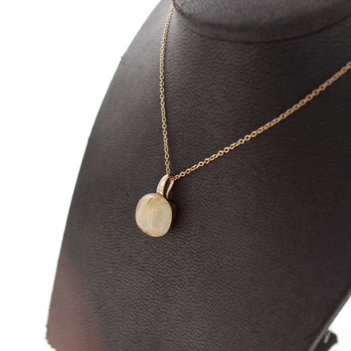 Ketting Met Hanger Bigli Mini Sweety Rose Goud 18 Karaat Briljanten Rutile Quartz Tweedehands 2178-3216 Juwelier Clem Vercammen.jpg