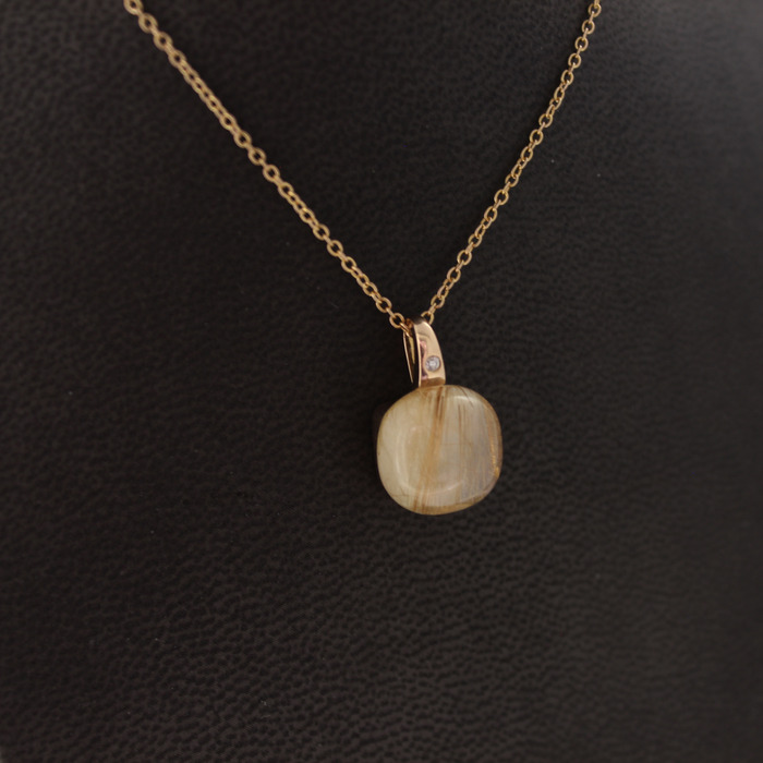 Ketting Met Hanger Bigli Mini Sweety Rose Goud 18 Karaat Briljanten Rutile Quartz Tweedehands 2178-3216 Juwelier Clem Vercammen.jpg