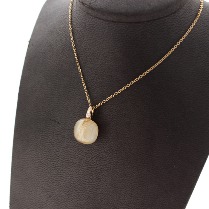 Ketting Met Hanger Bigli Mini Sweety Rose Goud 18 Karaat Briljanten Rutile Quartz Tweedehands 2178-3216 Juwelier Clem Vercammen.jpg