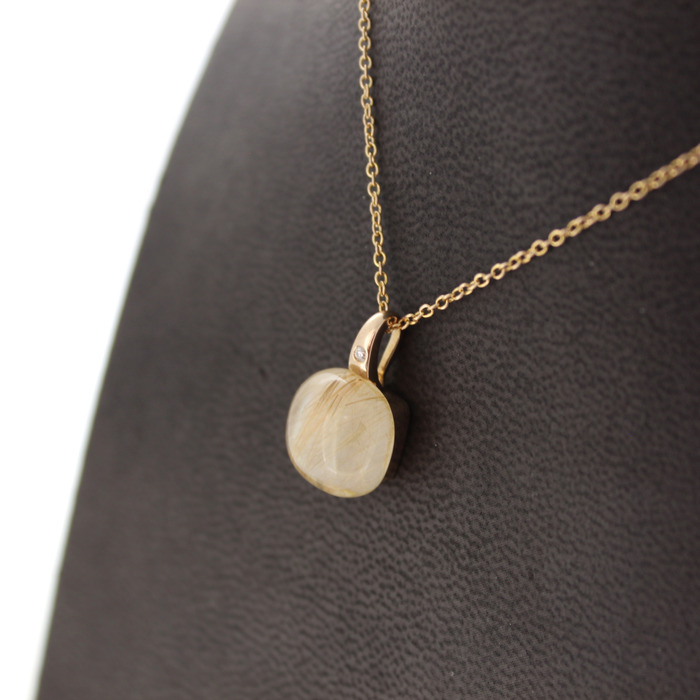 Ketting Met Hanger Bigli Mini Sweety Rose Goud 18 Karaat Briljanten Rutile Quartz Tweedehands 2178-3216 Juwelier Clem Vercammen.jpg