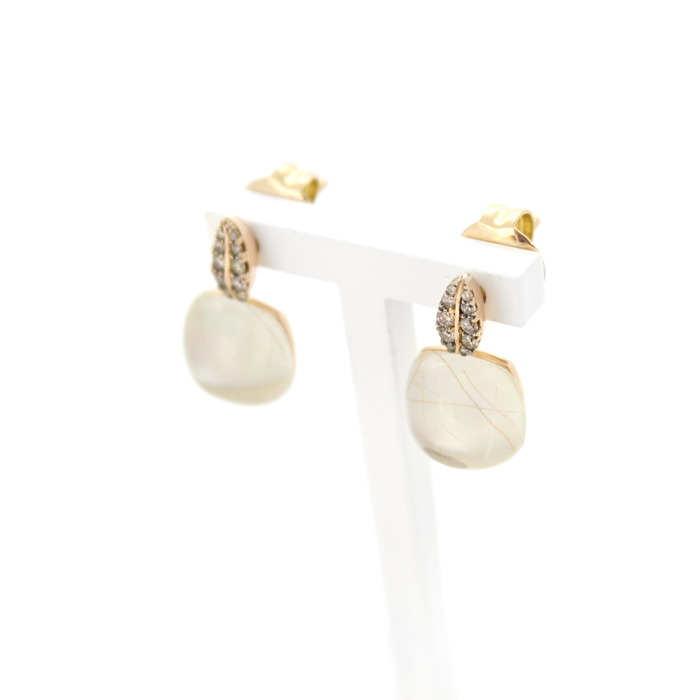 Oorbellen Bigli Mini Sweety 18 Karaat Rose Goud Briljanten Rutile Quartz TWeedehands 2178-3217 Juwelier Clem Vercammen.jpg