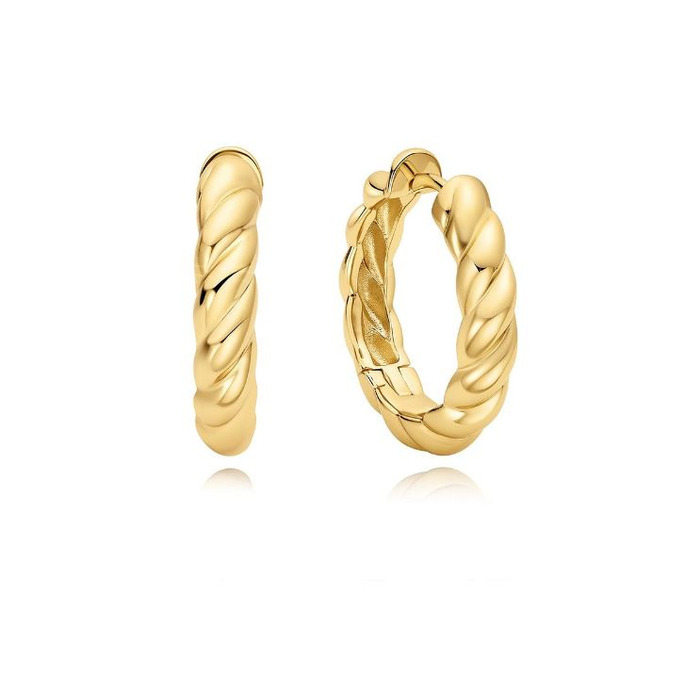 276587 01 Ania Haie Tide Echo Twisted Huggie Hoop Earrings E072-09G Juwelier Clem Vercammen.jpg