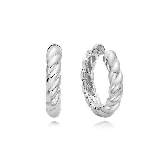 Juweel Ania Haie Tide Echo Twisted Huggie Hoop Earrings E72-09H Juweel Ania Haie Tide Echo Twisted Huggie Hoop Earrings E72-09H