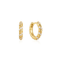 Juweel Ania Haie Luna Gaze Twisted Huggie Hoop Earrings E075-07G Juweel Ania Haie Luna Gaze Twisted Huggie Hoop Earrings E075-07G