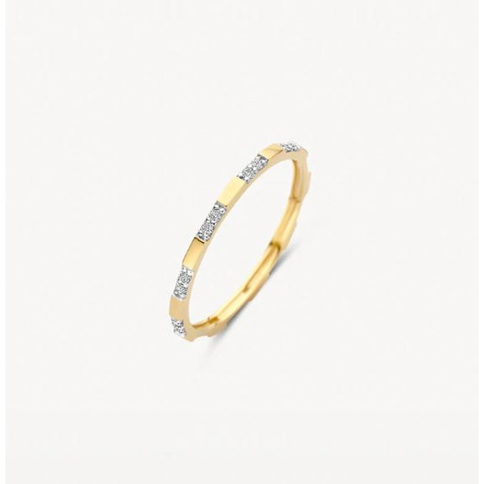 Juweel Blush ring 14 karaat geel goud zirconium 1260YZI Juweel Blush ring 14 karaat geel goud zirconium 1260YZI