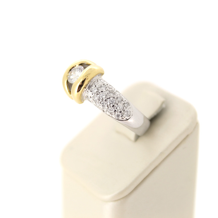 Ring Bicolor Wit Geelgoud 18K Briljanten Tweedehands 2168-3264 Juwelier Clem Vercammen.jpg