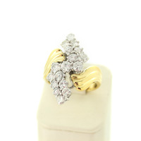 Juweel Ring bicolor wit en geelgoud 18 karaat gezet met briljanten '2365-3244-TWDH' Juweel Ring bicolor wit en geelgoud 18 karaat gezet met briljanten '2365-3244-TWDH'