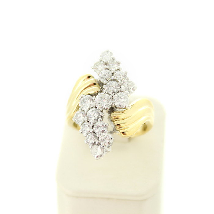 Ring Bicolor Wit Geelgoud 18 Karaat Briljanten Tweedehands 2365-3244 Juwelier Clem Vercammen.jpg