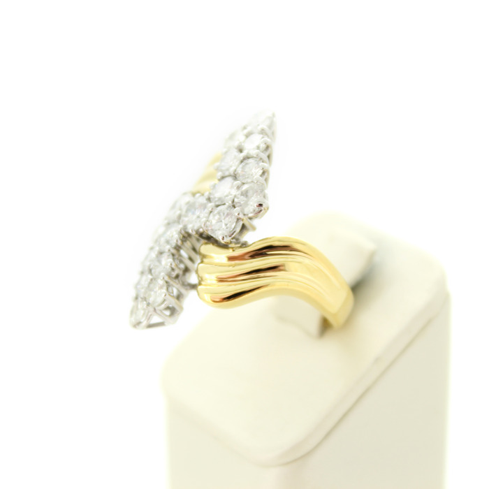Ring Bicolor Wit Geelgoud 18 Karaat Briljanten Tweedehands 2365-3244 Juwelier Clem Vercammen.jpg
