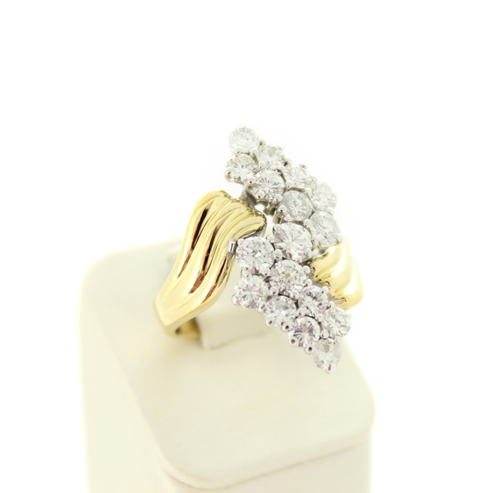 Ring Bicolor Wit Geelgoud 18 Karaat Briljanten Tweedehands 2365-3244 Juwelier Clem Vercammen.jpg