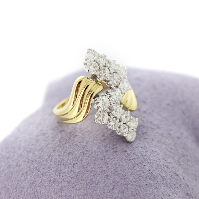 Ring Bicolor Wit Geelgoud 18 Karaat Briljanten Tweedehands 2365-3244 Juwelier Clem Vercammen.jpg
