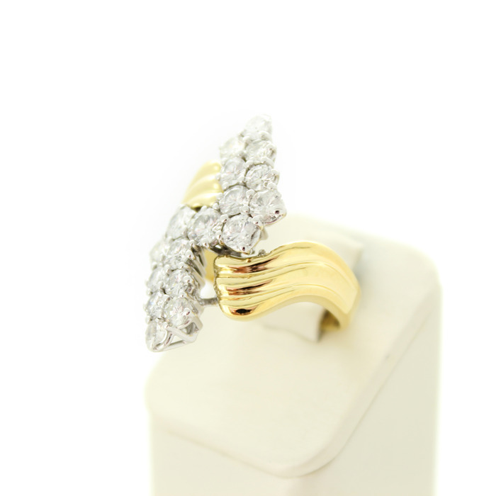 Ring Bicolor Wit Geelgoud 18 Karaat Briljanten Tweedehands 2365-3244 Juwelier Clem Vercammen.jpg