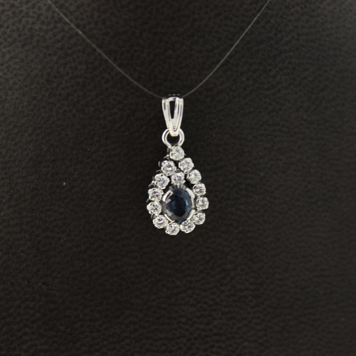 Hanger Witgoud 18K Briljanten Saffier Tweedehands 2367-3246 Juwelier Clem Vercammen.jpg