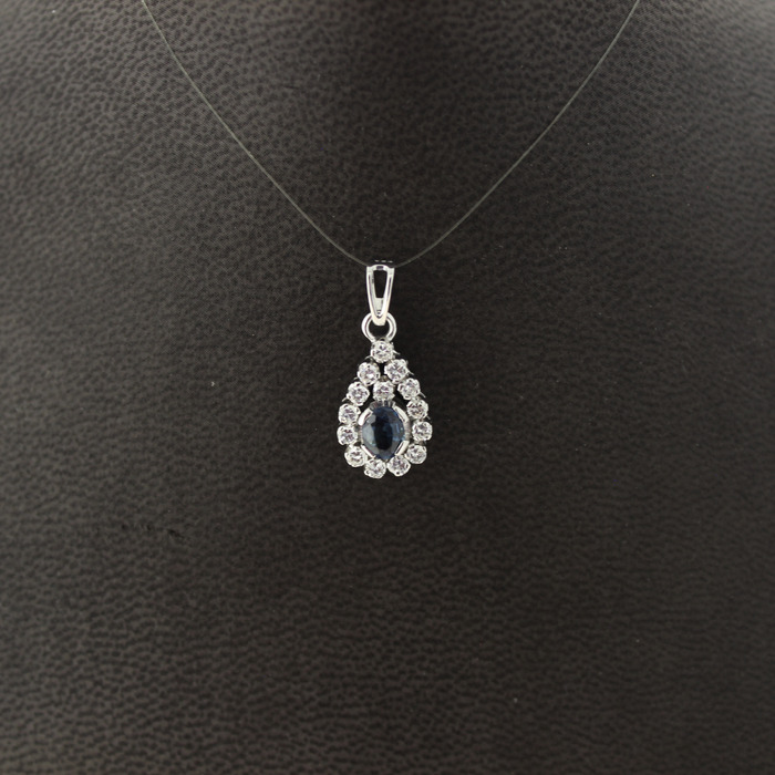 Hanger Witgoud 18K Briljanten Saffier Tweedehands 2367-3246 Juwelier Clem Vercammen.jpg