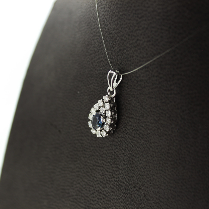 Hanger Witgoud 18K Briljanten Saffier Tweedehands 2367-3246 Juwelier Clem Vercammen.jpg