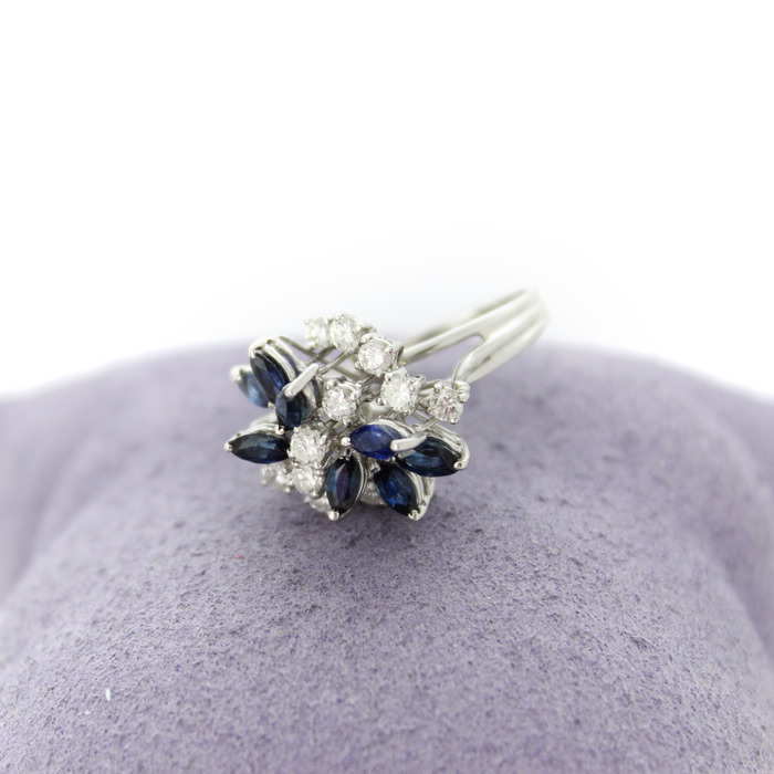 Cocktailring Briljanten Saffier Witgoud 18K Tweedehands 2681-3257 Juwelier Clem Vercammen.jpg